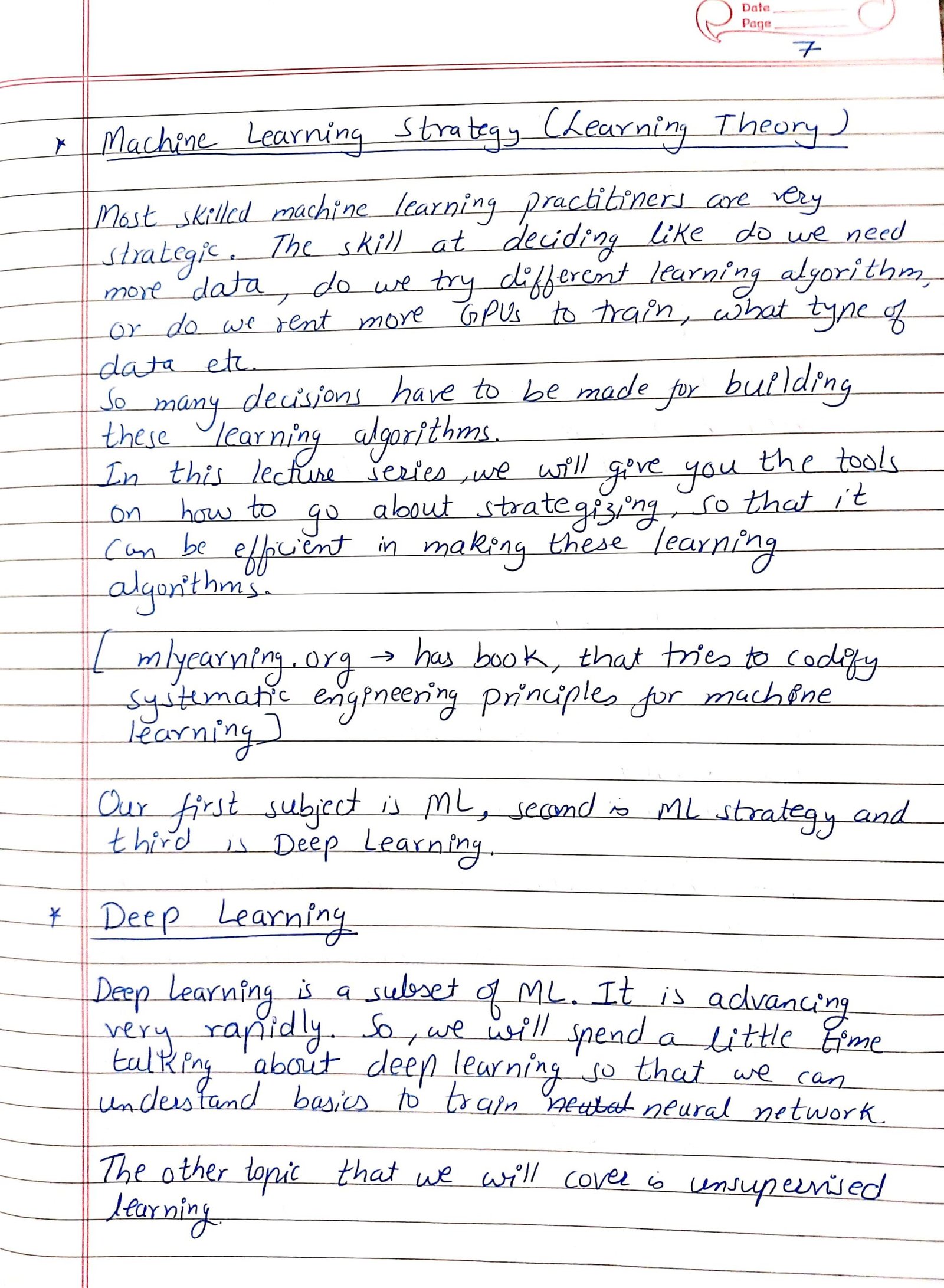 Machine Learning Lecture Notes – Part 1 - Engineering Texts