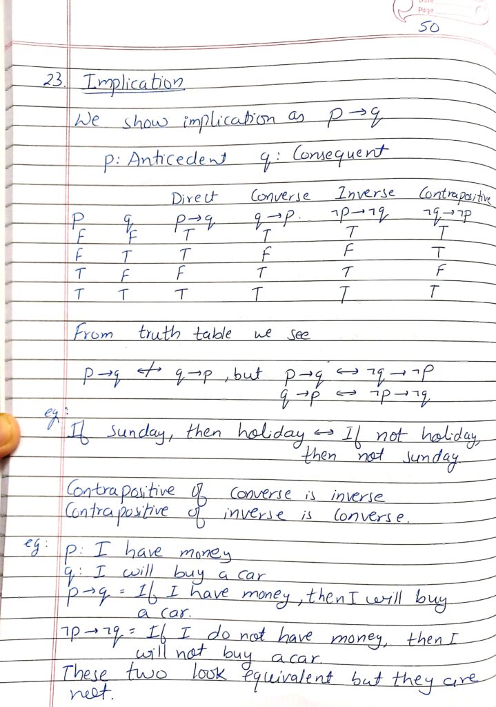 Mathematical Logic Notes 4 Page 1